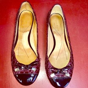 Kate Spade Jian Ruby Quilted Flat Patent Leather